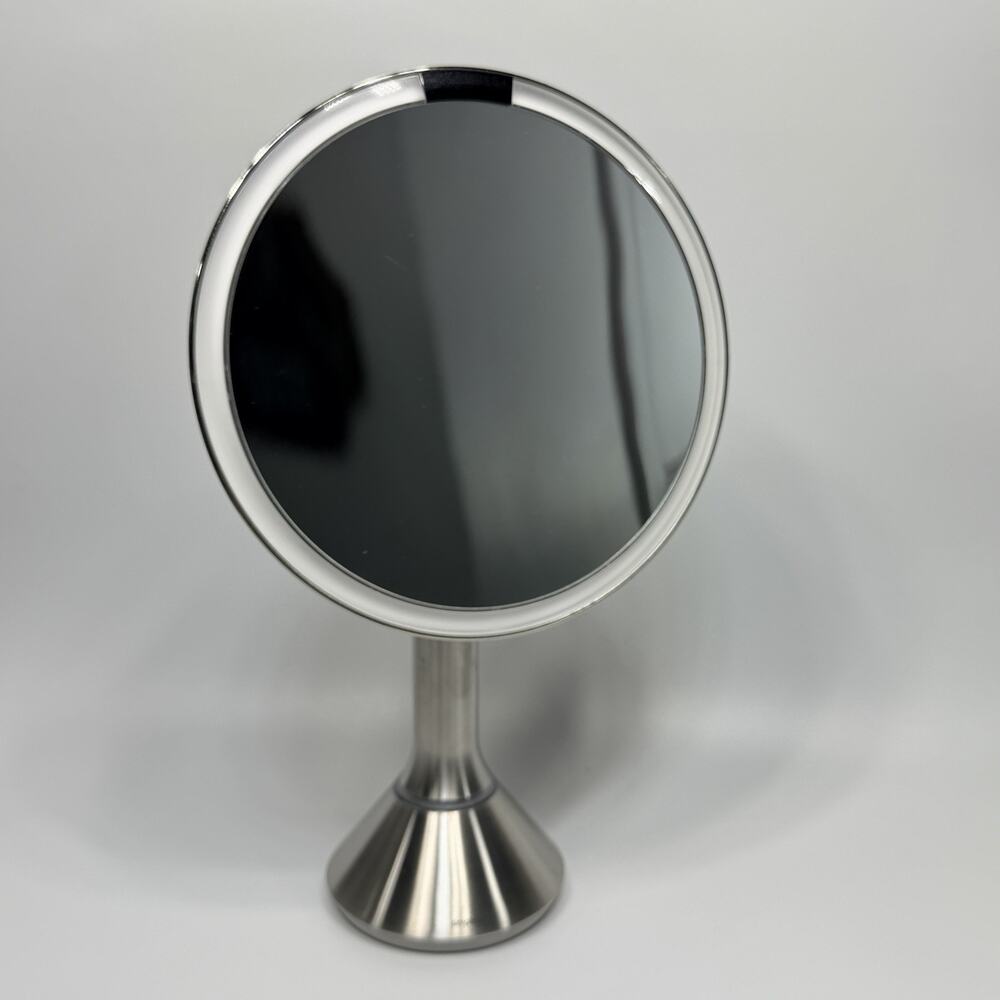Simplehuman Sensor Mirror ST3057 Lighted 8” Magnifying 5X Silver Tested WORKS